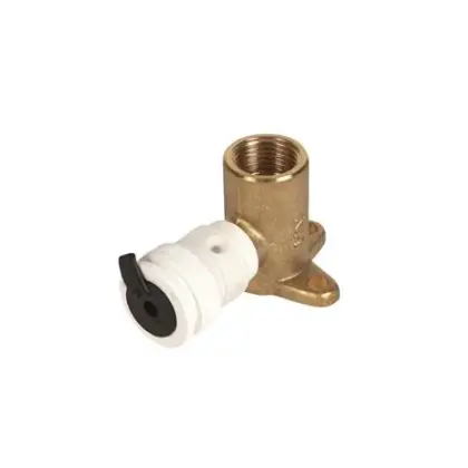 Henco Steekmuurplaat messing 16mm x1/2" F (drink)water Henco Vision - Push Fit 2S-1604K