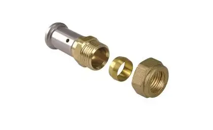 Henco Persovergangsstuk messing 16/2mm x 15mm knel (drink)water Henco 30P-1615S-2