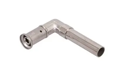Henco Persovergangsknie messing 16/2mm x 12mm koperen buis 90° (drink)water Henco 37P-1612L