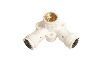 Henco Dubbele steekmuurplaat kunststof 20mm x1/2" F (drink)water Henco Vision - Push Fit 3SK-200420BP