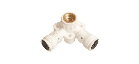 Henco Dubbele steekmuurplaat kunststof 20mm x1/2" F (drink)water Henco Vision - Push Fit 3SK-200420BP