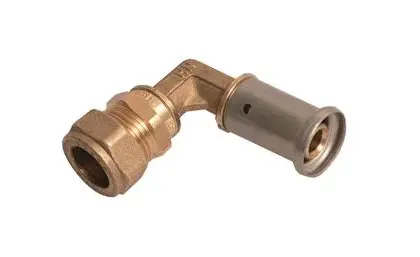 Henco Persovergangsbocht messing 16mm x 90° (drink)water Henco 40P-1615S