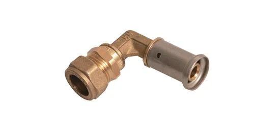 Henco Persovergangsbocht messing 16mm x 90° (drink)water Henco 40P-1615S