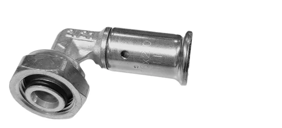 Henco Persovergangsknie messing 16/2mm x 1/2" F 90° (drink)water Henco 44P-1604