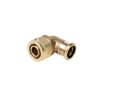 Henco Persovergangsknie messing 28mm x 32mm knel 90° (drink)water Henco 46P-3228P