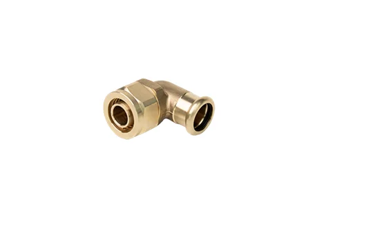 Henco Persovergangsknie messing 28mm x 32mm knel 90° (drink)water Henco 46P-3228P