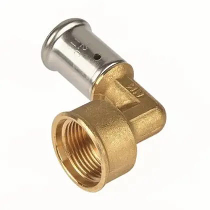 Henco Persovergangsknie messing 26/3mm x 3/4" F 90° (drink)water Henco 6VBS-2605