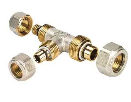Henco Knel-T messing 16mm FFF (drink)water Henco 8-161616-S