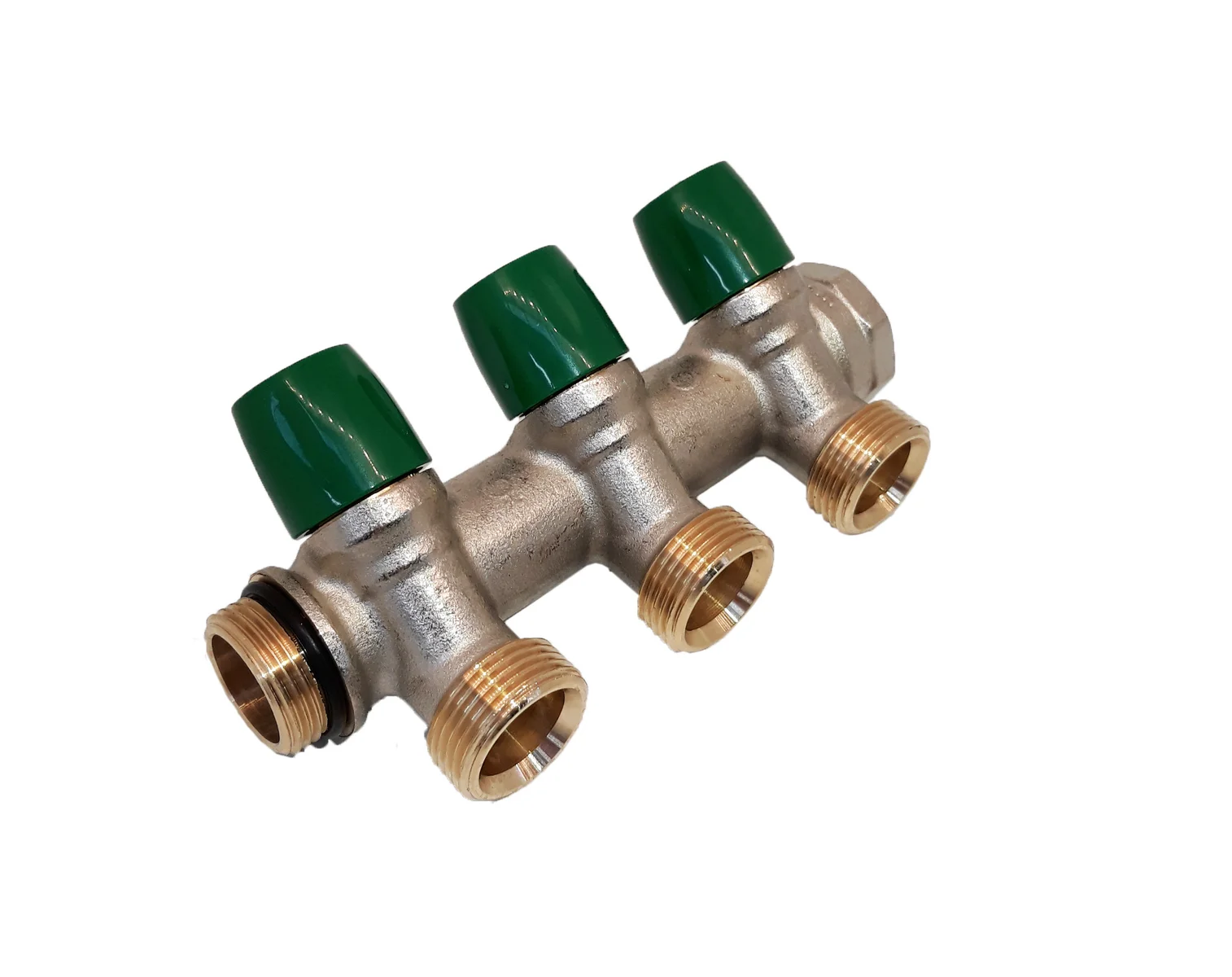 Henco Verdeler voor CV messing Henco 3/4" + 2 x 3/4" groen VBS050502-GR
