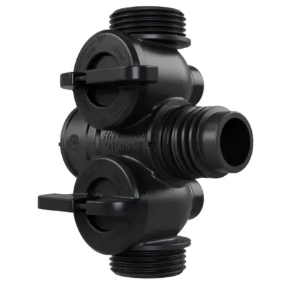 Henco Verdeler voor CV kunststof Henco Pro-Flow 1PO  zwart VKEK-V-1PO-BLACK