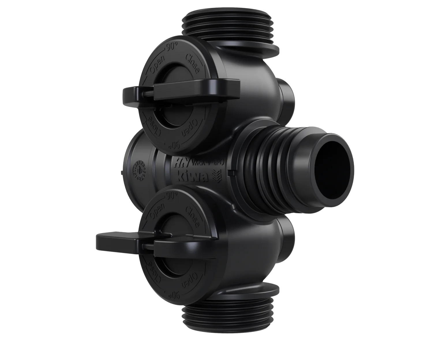 Henco Verdeler voor CV kunststof Henco Pro-Flow 1PO  zwart VKEK-V-1PO-BLACK