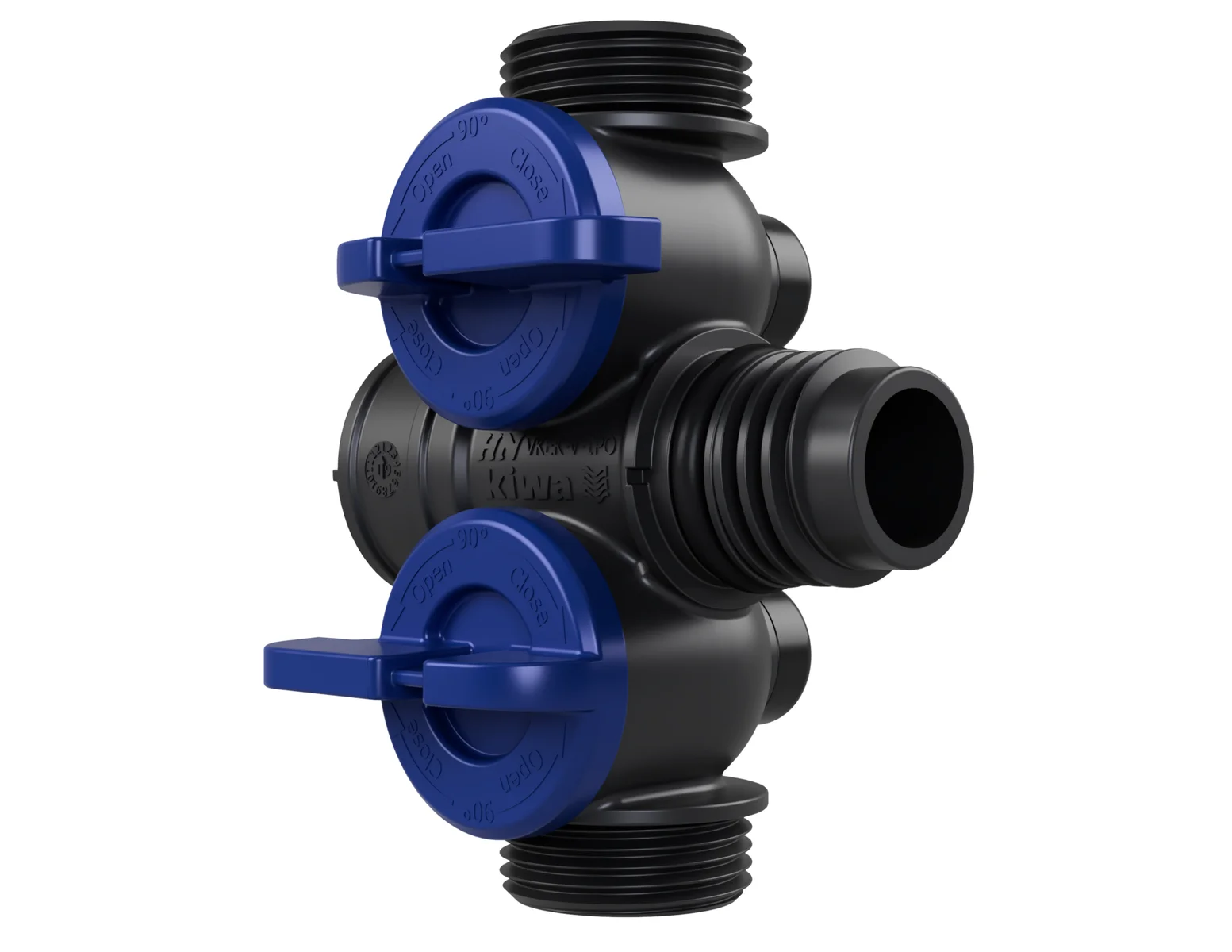 Henco Verdeler voor CV kunststof Henco Pro-Flow 1PO  blauw VKEK-V-1PO-BLUE