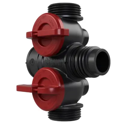 Henco Verdeler voor CV kunststof Henco Pro-Flow 1PO rood VKEK-V-1PO-RED