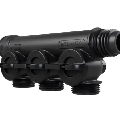 Henco Verdeler voor CV kunststof Henco Pro-Flow 3P zwart VKEK-V-3P-BLACK