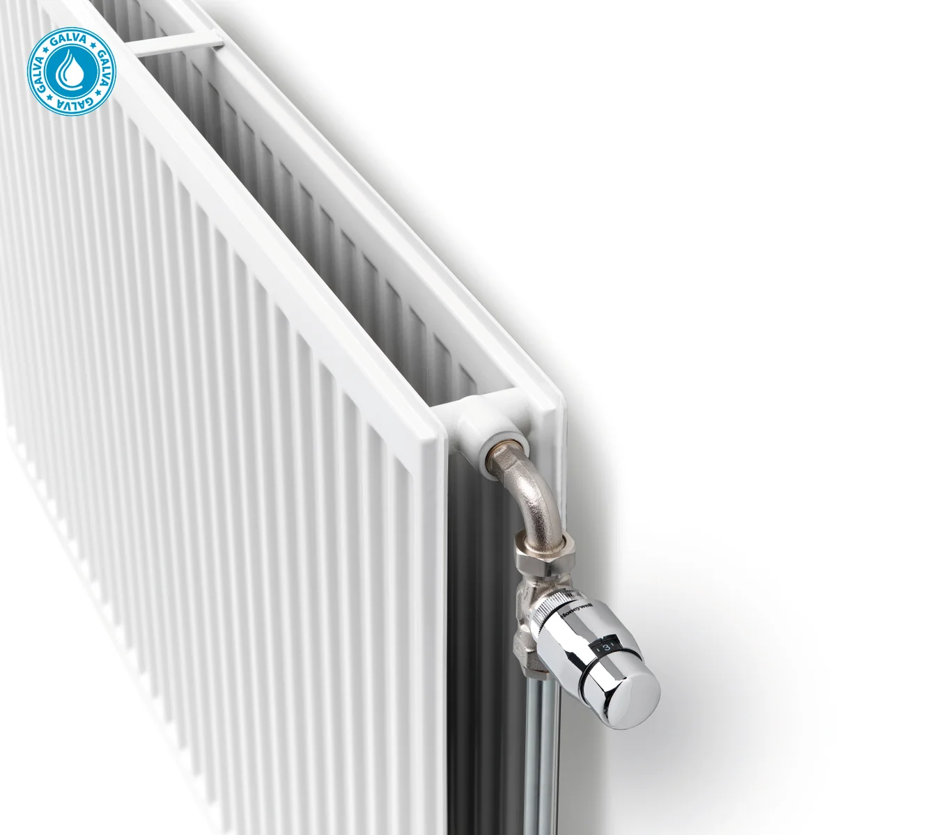 Henrad Paneelradiator Henrad Hygiene Galva 10 HxL=700x400mm 280W (75/65/20) wit RAL9016 0108071004