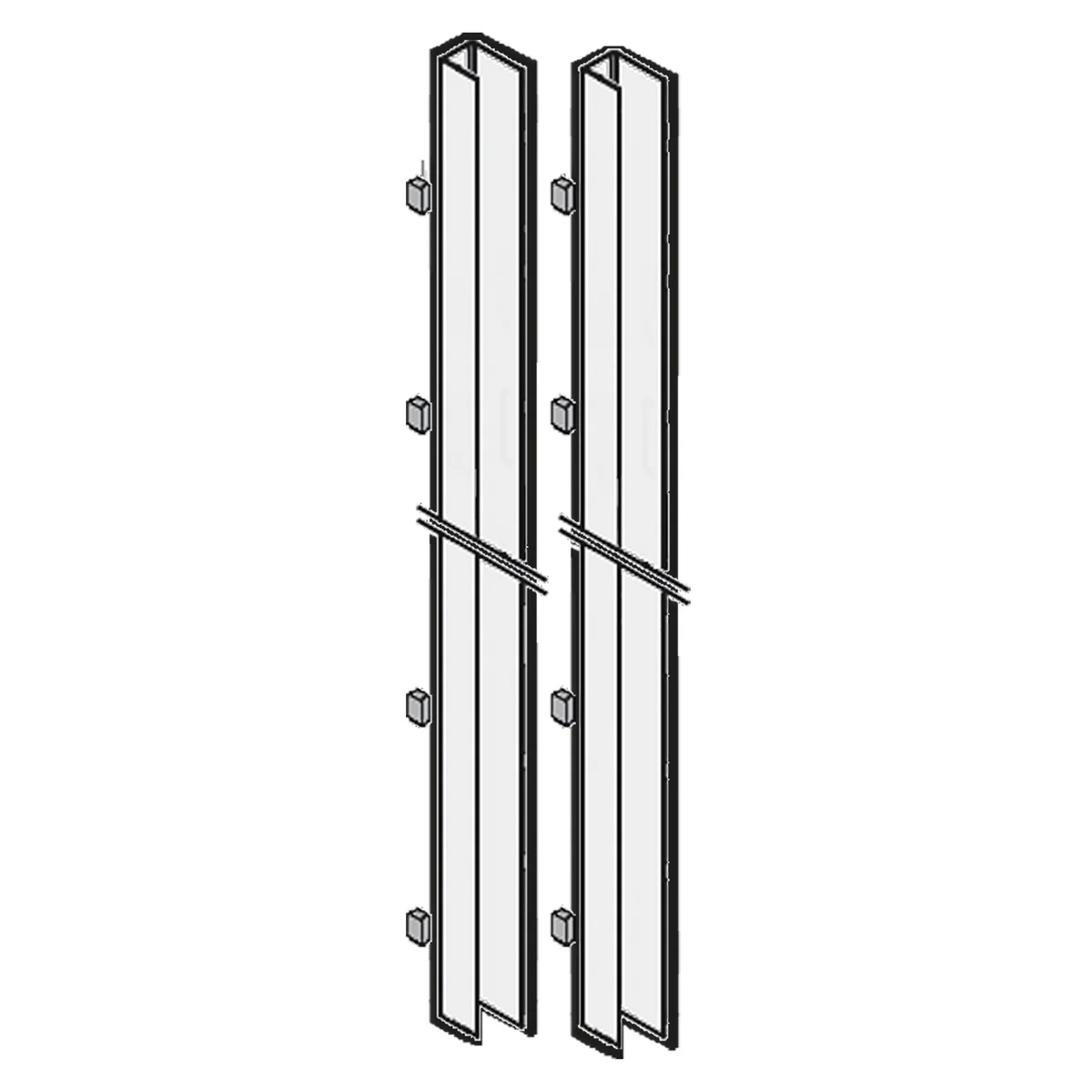 Henrad Console afdekking verticale radiator 2000 henrad T117120