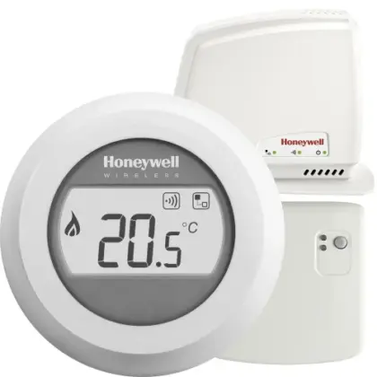 Honeywell Home Y87RFC2032 Honeywell Round Connect klokthermostaat draadloos - wit - on/off met batterij - gateway