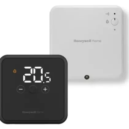 Honeywell Home YT42BRFT22 Honeywell Home DT4R digitale kamerthermostaat draadloos - aan/uit - Zwart