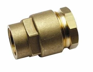 Huot 9004.N26 Huot BSN messing rechte overgangsknelkoppeling FF 4/4 x 4/4 F