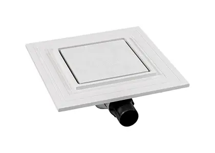 I-Drain ED.SS.SQ.0150.W I-Drain Liquid Square One douchesifon 150 x 150 mm met rooster in solid surface - wit