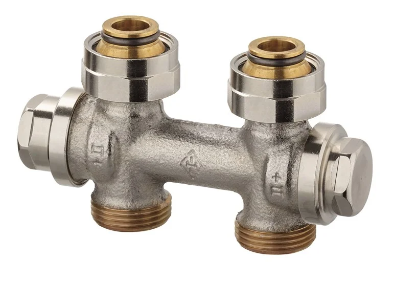 IMI Heimeier H-onderblok IMI Heimeier Vekotec 3/4" ek recht tweepijp brons 0572-50.000