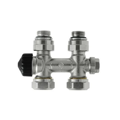 IMI Heimeier H-onderblok IMI Heimeier Multilux 3/8" recht tweepijp 3850-02.000