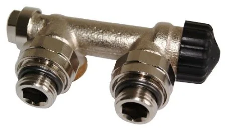 IMI Heimeier H-onderblok IMI Heimeier Multilux 3/4" ek 1/2" recht éénpijp 3854-02.000