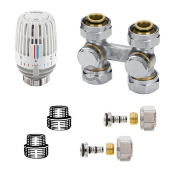 IMI Heimeier Set thermostaat K met H-blok vloer heimeier 9690-75.800