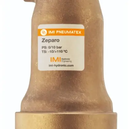 IMI Pneumatex Vlotterontluchter IMI Pneumatex Zeparo messing 1/2" binnendraad cilindrisch BSPT-Rp (ISO 7-1 / EN 10226-1) ZUT 7890515