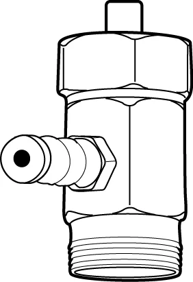 IMI TA Meetnippel DTA (1/4'' 30mm met slangtule) TA 52179000