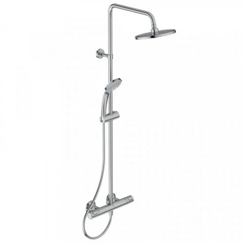 Ideal Standard Ceratherm T25 douchesysteem met Idealrain handdouche en ronde regendouche 200 mm - chroom A7208AA