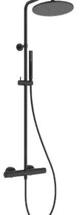 Ideal Standard A8491XG Ideal Standard CeraTherm T25 New EcoFlow douchesysteem - Silk Black - staafhanddouche 1jet 6 l/min - hoofddouche 250 mm 8 l/min - IdealFlex 1/2 x 1750 mm