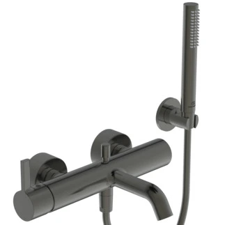 Ideal Standard Joy badmengkraan met handdouche set Brushed Gun Metal BC787A5