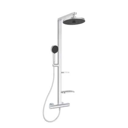 Ideal Standard BD583SI Ideal Standard Alu+ douchethermostaatset - hoofddouche 260 mm - handdouyche 100 mm - silver
