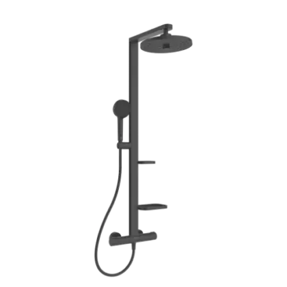 Ideal Standard BD583XG Ideal Standard Alu+ douchethermostaatset - hoofddouche 260 mm - handdouche 100 mm - zwart mat