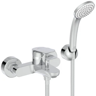 Ideal Standard Ceralife O badmengkraan - chroom - met handdoucheset 1jet 80 mm - Idealflex 1/2 x 1500 mm BE115AA