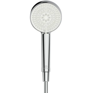 Ideal Standard BE152AA Ideal Standard IdealRain handdoucheset - handdouche 2jet 100 mm chroom/wit - muurhouder - Idealflex 1/2 x 1250 mm - 8 l/min