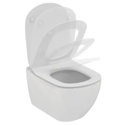 Ideal Standard T3546V1 Ideal Standard Tesi hangtoilet PACK Aquablade (hangtoilet + zitting met softclose) - wit mat - B360xD540 mm - verborgen bevestiging