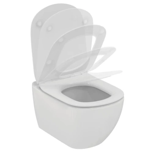 Ideal Standard Tesi hangtoilet PACK Aquablade (hangtoilet + zitting met softclose) - wit mat - B360xD540 mm - verborgen bevestiging T3546V1