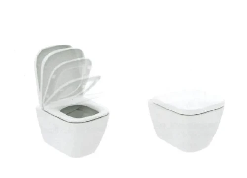 Ideal Standard i.life S compact hangtoilet PACK Rimless+ (compact hangtoilet + toiletzitting wrap-over softclose) zonder spoelrand - Glossy White T473801