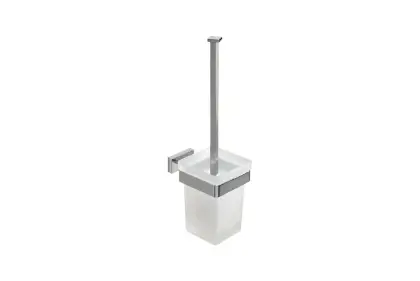 Inda A18140CR21 Inda Lea 1800 toiletborstelgarnituur vierkant glas - chroom