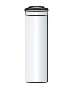 Isoleco Concentrische rookgasbuis Isoleco aluminium/metaal 60/100mm 500mm wit 111 01.311.19.10