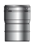 Isoleco Enkelwandige rookgashulpstuk Isoleco 130mm/130mm inox 3140 31.409.91.30