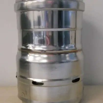 Isoleco Enkelwandige rookgashulpstuk Isoleco 150mm/150mm inox met lipring 3141 31.419.91.50