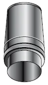 Isoleco Rookgasafvoerkap Isoleco DP 25 dubbelwandig 200 inox 31.661.11.50