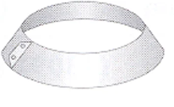 Isoleco Stormkraag inox dubbelw. 130 mm ( enkelw. 180 mm) 31.035.61.80