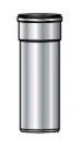 Isoleco Enkelwandige rookgasbuis Isoleco Ø80x500mm inox met lipring 340 01.034.01.10