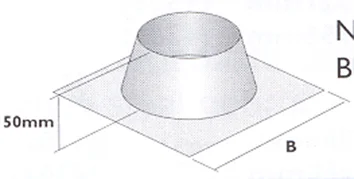 Isoleco Dakdoorvoerplaat Isoleco Ø250mm inox vierkant 5-45° 0354 31.035.43.00
