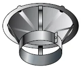 Isoleco Rookgasafvoerkap Isoleco DP dubbelwandig 180 inox 600 31.170.12.30