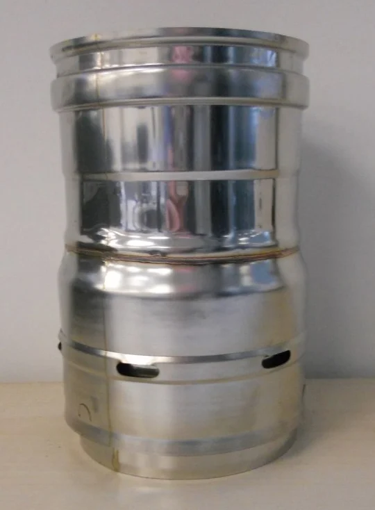 Isoleco Enkelwandige rookgashulpstuk Isoleco 250mminox met lipring 3141 31.419.92.50